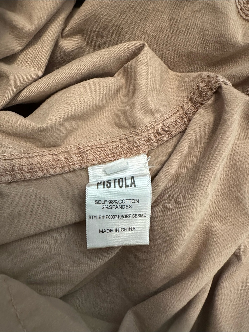 Pistola Grover short sleeved jumpsuit sesame L - Picture 7 of 7